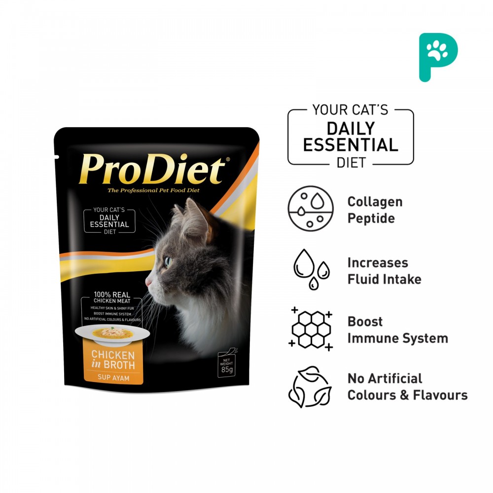 ProDiet 85G Chicken in Broth Wet Cat Food