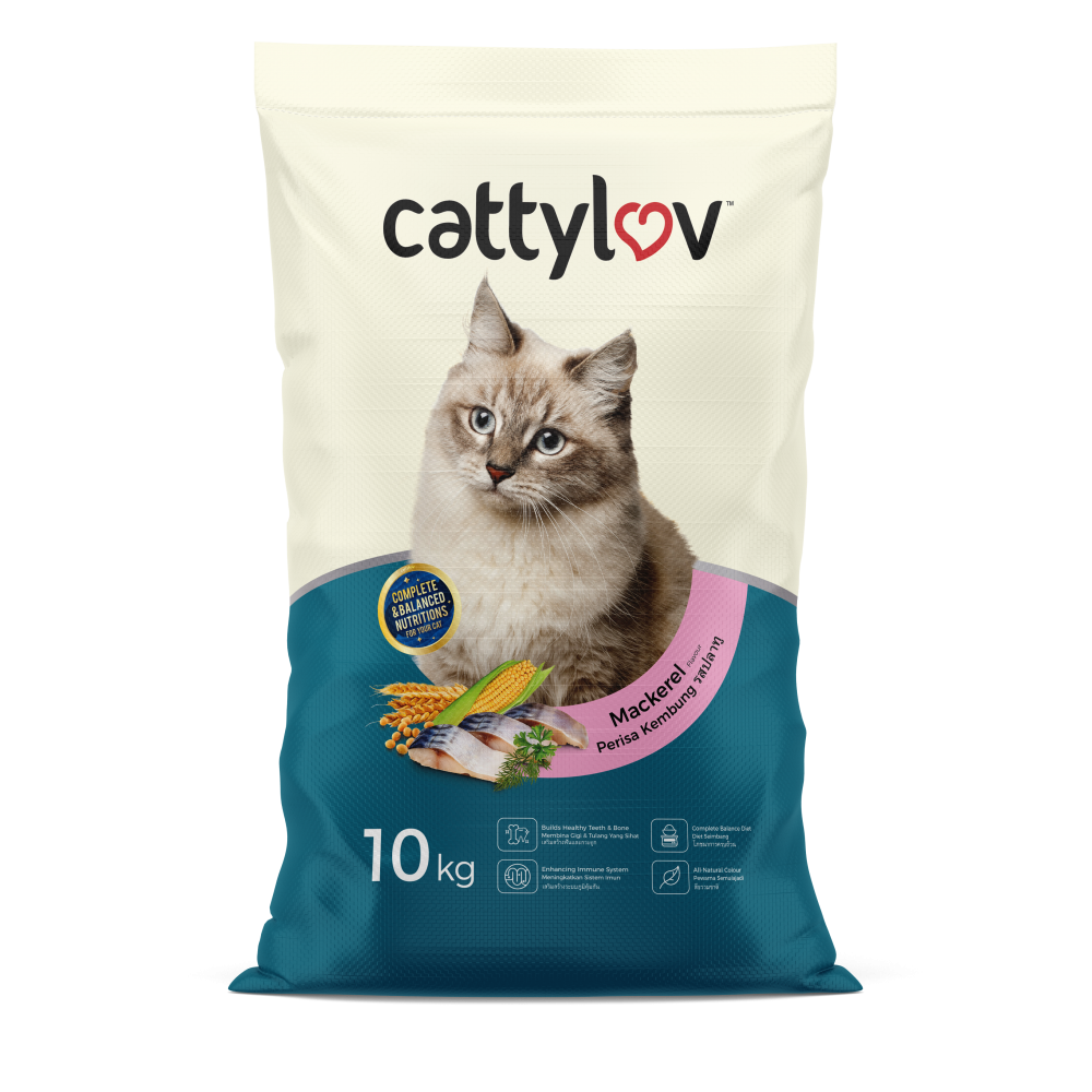 Cattyluv 10kg Dry Food Mackerel