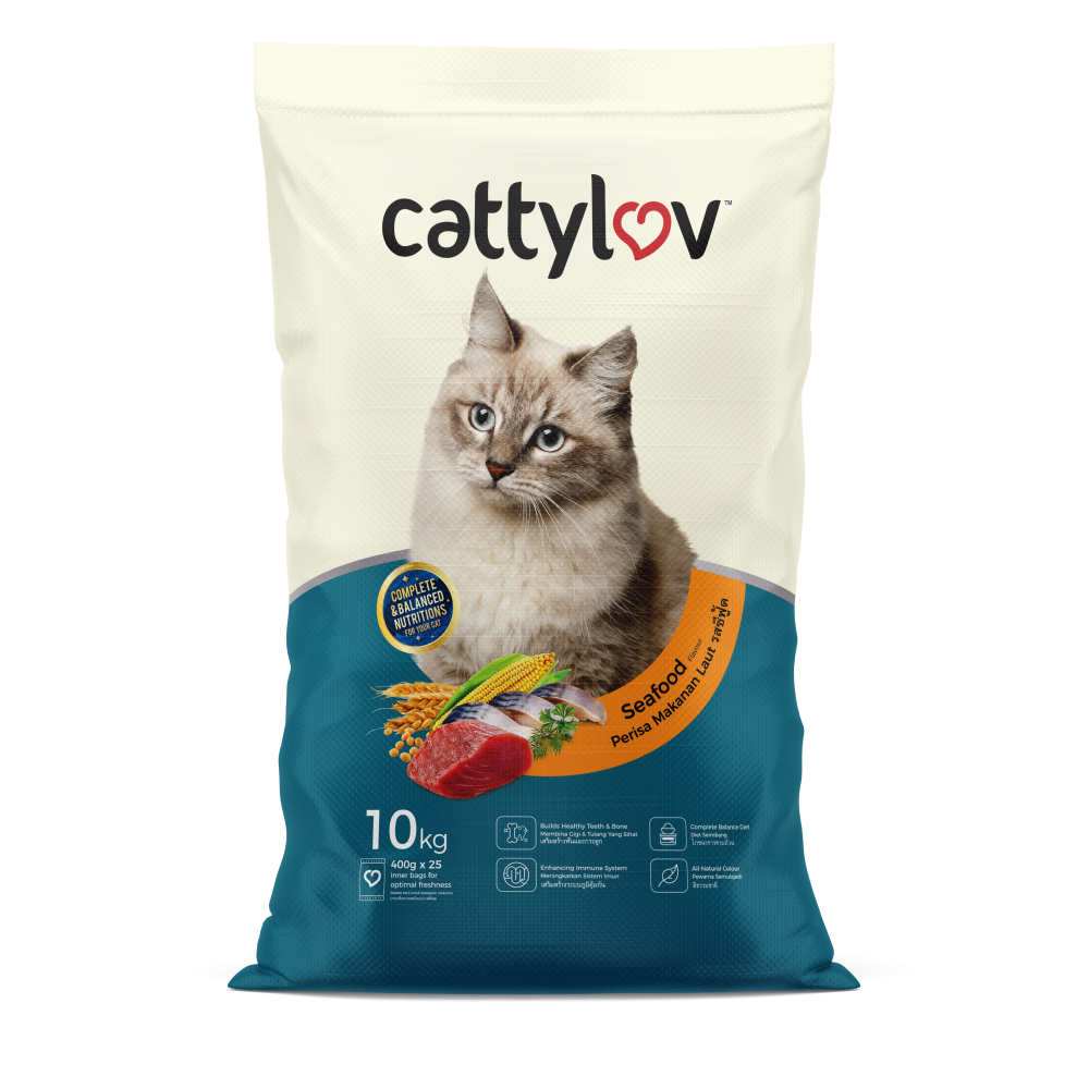 Cattyluv 10kg Dry Food Seafood
